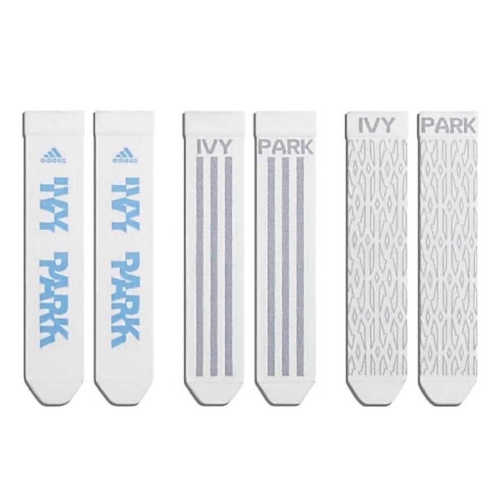 Adidas Ivy Park White and Blue Socks Trio